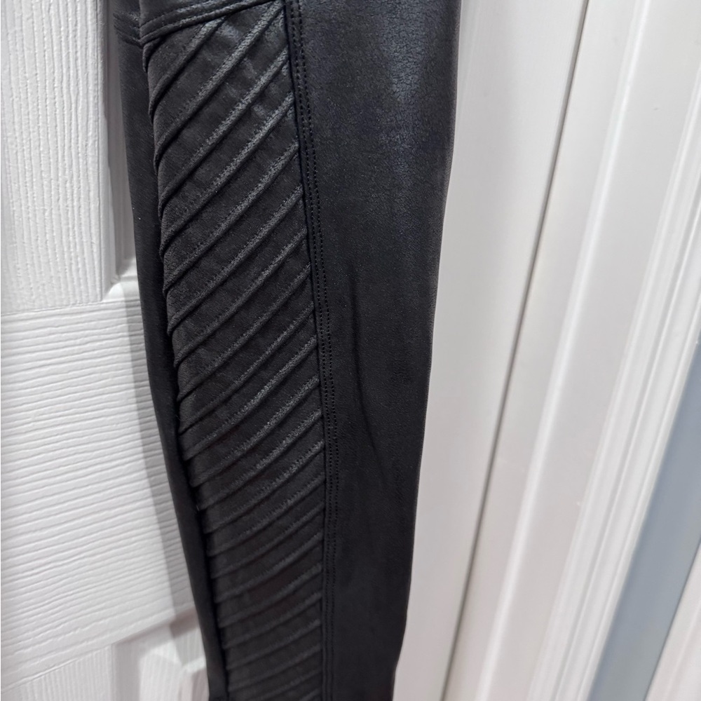 Spanx Faux Leather Moto Leggings